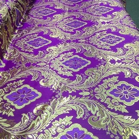 purple metallic fabric wholesale|Brocade Fabric By The Yard .